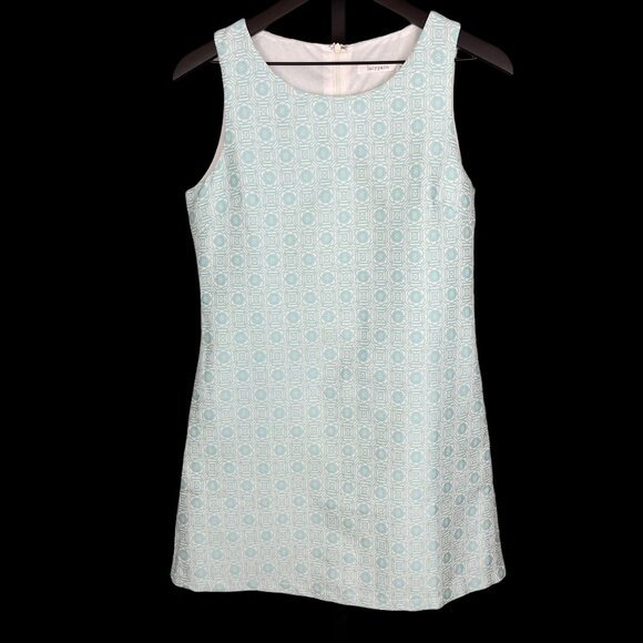 Lucy Paris Dresses & Skirts - Lucy Paris Sleeveless Damask Shift Mini Dress‎ Aqua Blue M